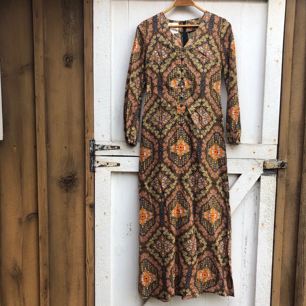 70s vintage Laurenz Arnel BoHo maxi dress - Picture 10 of 12
